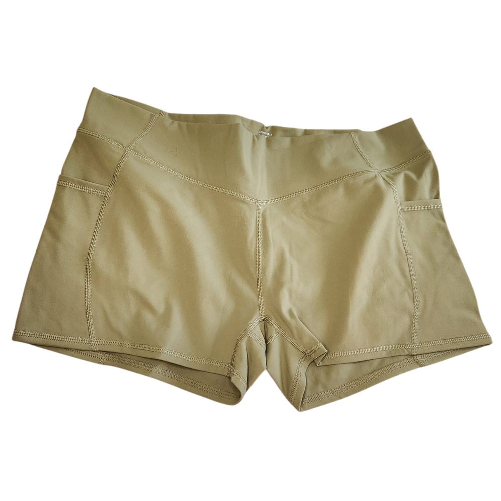 1st Phorm Green High Rise Biker Shorts Pockets Size XL